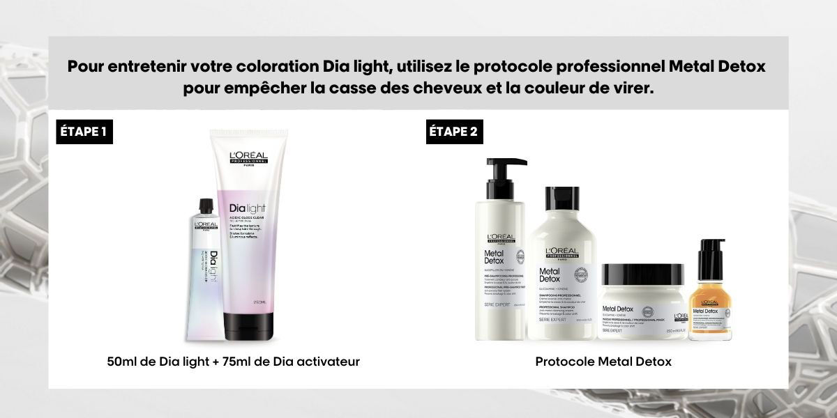 Entretenez votre coloration Dia light avec Metal Detox